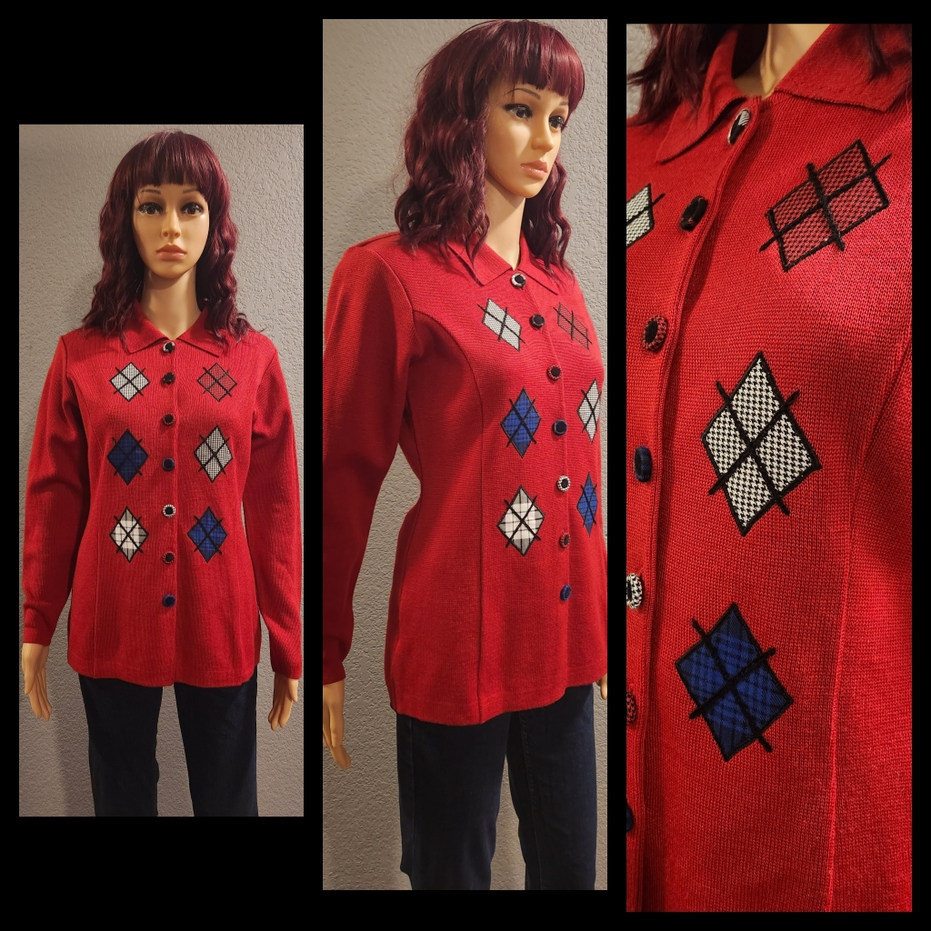 Unique Vtg Patchwork Sweater